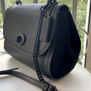 🖤Coach Faye Carryall Black Leather Crossbody Bag